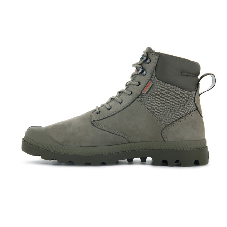 Bottes Palladium Pampa Shield WP+ LUX Femme Vert Olive | FR BRW689C